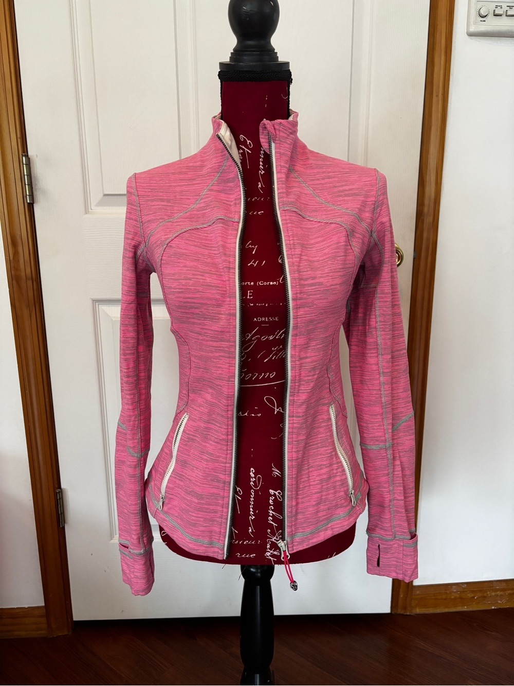 lululemon athletica Pink Marled Zip-Up Utility Jacket